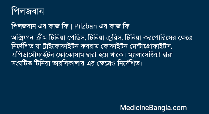 পিলজবান এর কাজ পিলজবান in Bangla