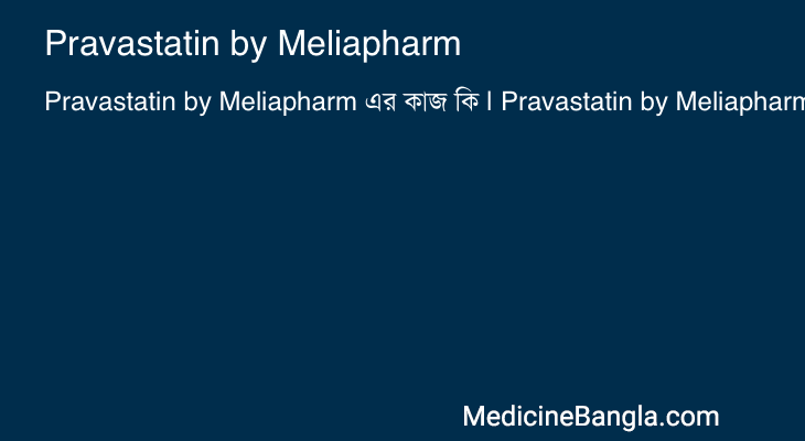 Pravastatin by Meliapharm এর কাজ Pravastatin by Meliapharm in Bangla