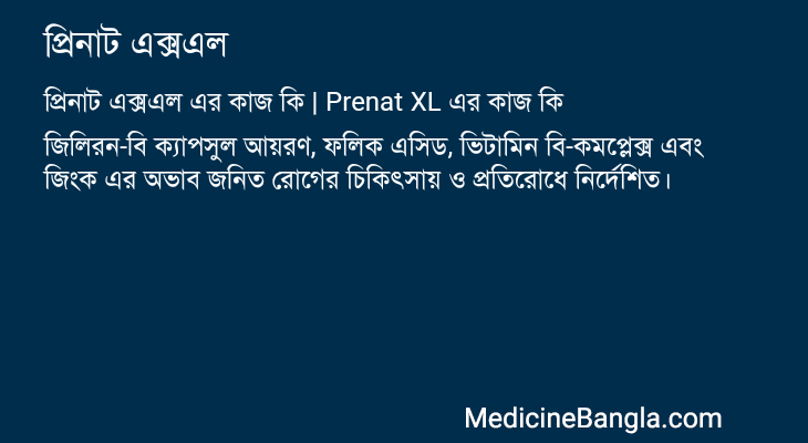 প্রিনাট এক্সএল এর কাজ প্রিনাট এক্সএল in Bangla