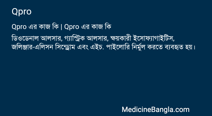 Qpro এর কাজ Qpro in Bangla