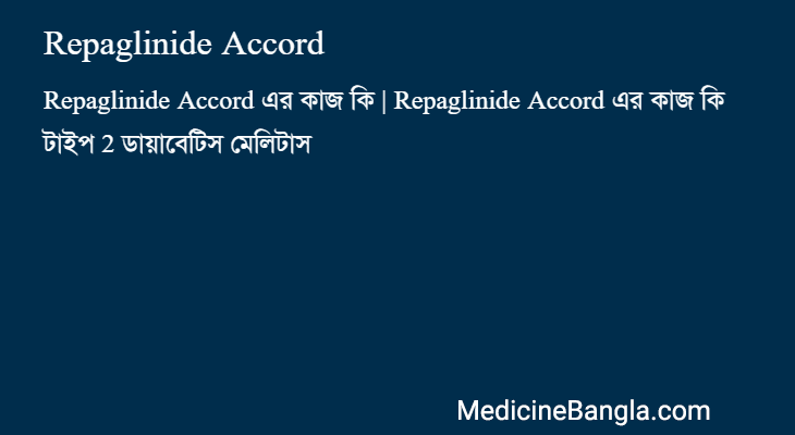 Repaglinide Accord in Bangla