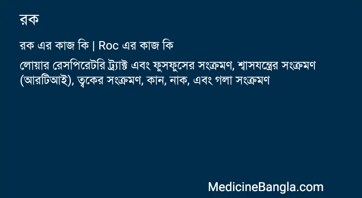 রক এর কাজ রক in Bangla