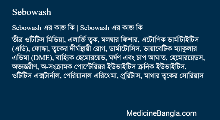 Sebowash এর কাজ Sebowash in Bangla