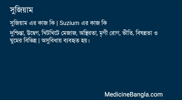 সুজিয়াম এর কাজ সুজিয়াম in Bangla