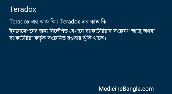 Teradox এর কাজ Teradox in Bangla