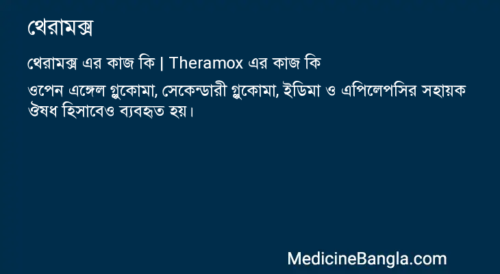 থেরামক্স এর কাজ থেরামক্স in Bangla