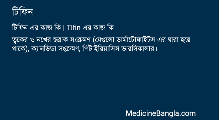 টিফিন এর কাজ টিফিন in Bangla