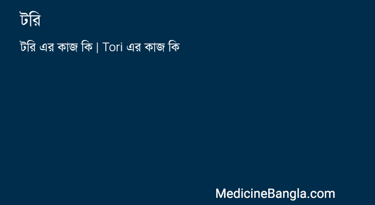 টরি এর কাজ টরি in Bangla