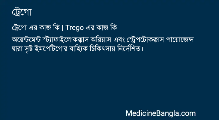 ট্রেগো এর কাজ ট্রেগো in Bangla