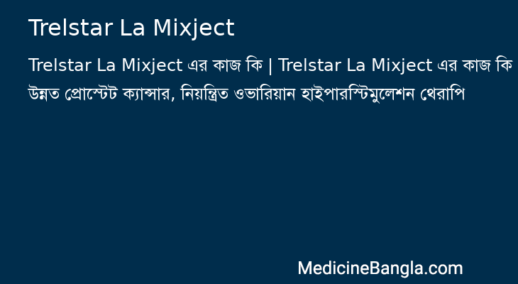 Trelstar La Mixject এর কাজ Trelstar La Mixject in Bangla