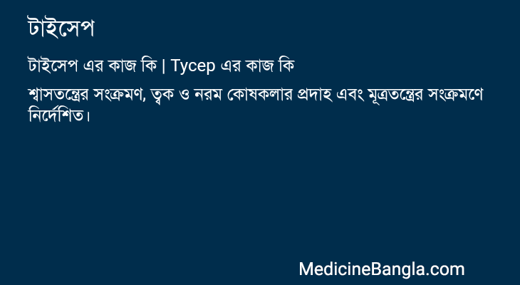 টাইসেপ এর কাজ টাইসেপ in Bangla