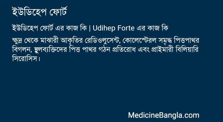 ইউডিহেপ ফোর্ট এর কাজ ইউডিহেপ ফোর্ট in Bangla