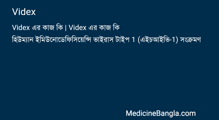 Videx এর কাজ Videx in Bangla