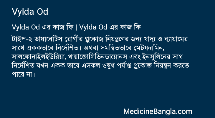 Vylda Od এর কাজ Vylda Od in Bangla