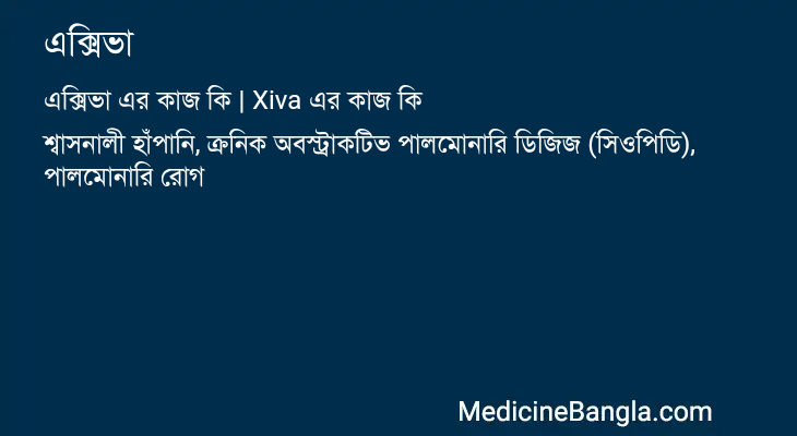 এক্সিভা এর কাজ এক্সিভা in Bangla