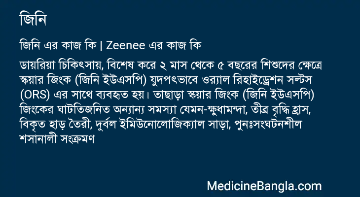 জিনি এর কাজ জিনি in Bangla