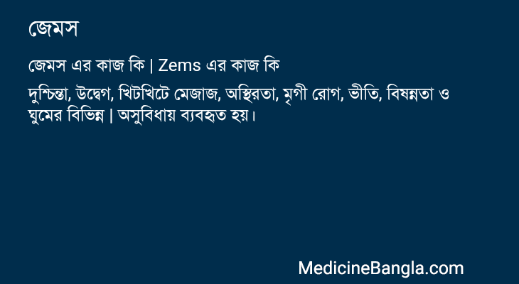 জেমস এর কাজ জেমস in Bangla