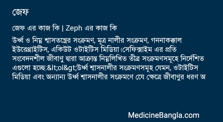 জেফ এর কাজ জেফ in Bangla