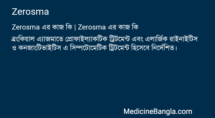 Zerosma এর কাজ Zerosma in Bangla