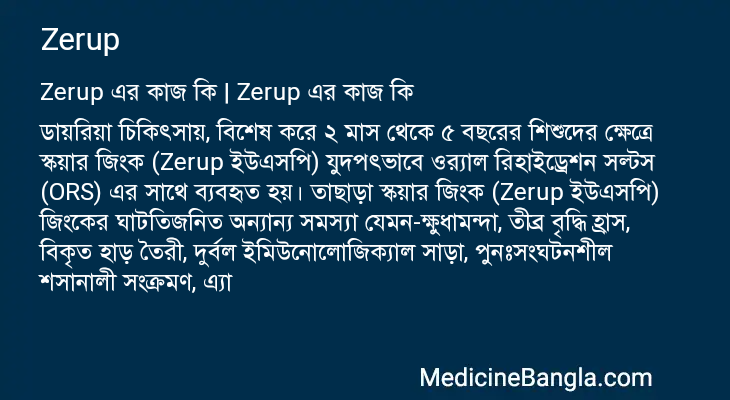 Zerup এর কাজ Zerup in Bangla