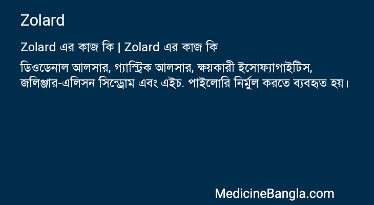 Zolard এর কাজ Zolard in Bangla