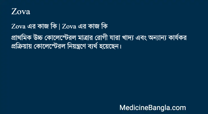 Zova এর কাজ Zova in Bangla