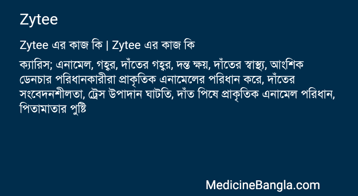 Zytee এর কাজ Zytee in Bangla
